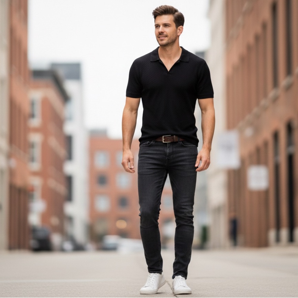Goodfellow & Co Men's Black Polo Shirt
